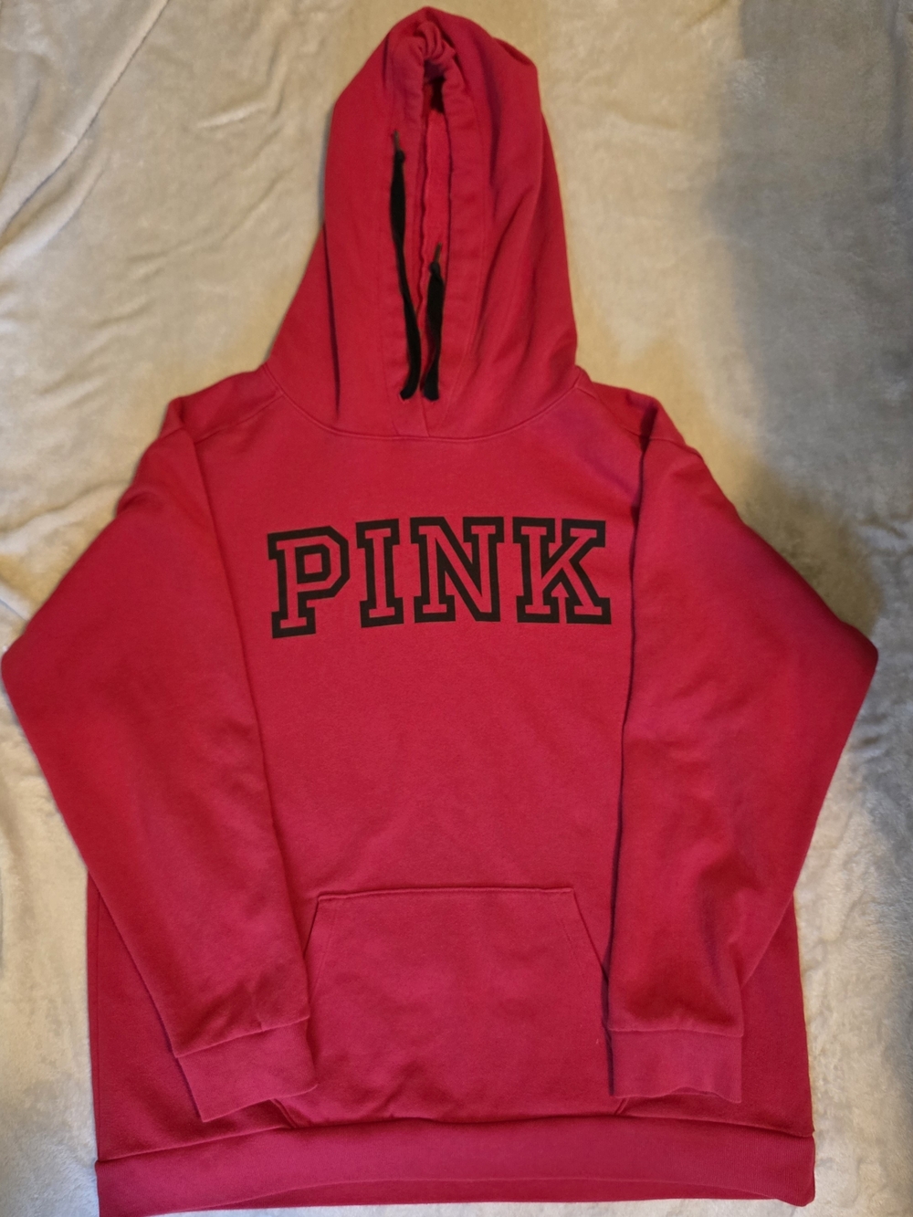 PINK Victoria's Secret Women's Hooded Sweatshirt - Hot Pink
